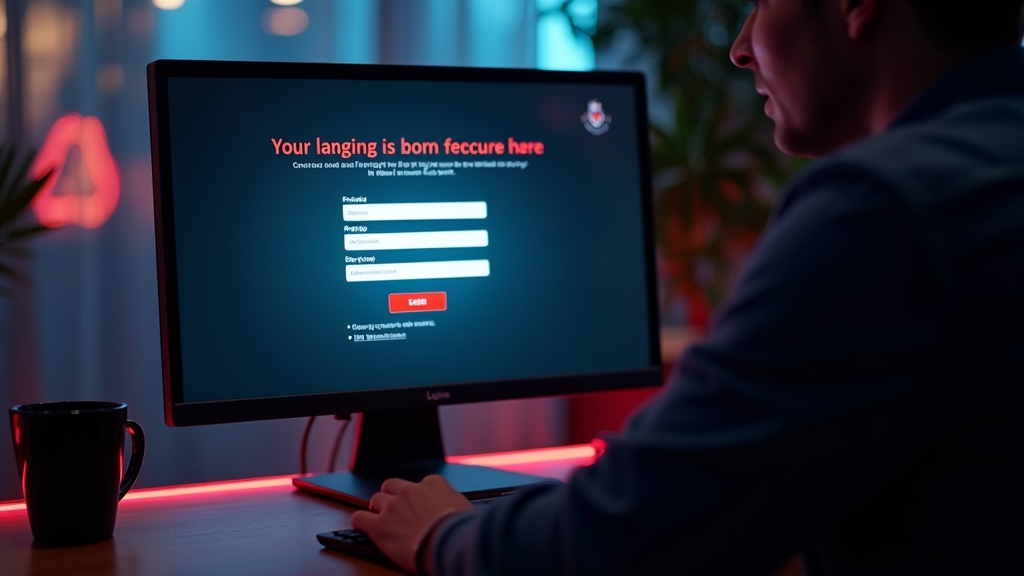 Pessoa a resolver problemas de login numa interface escura