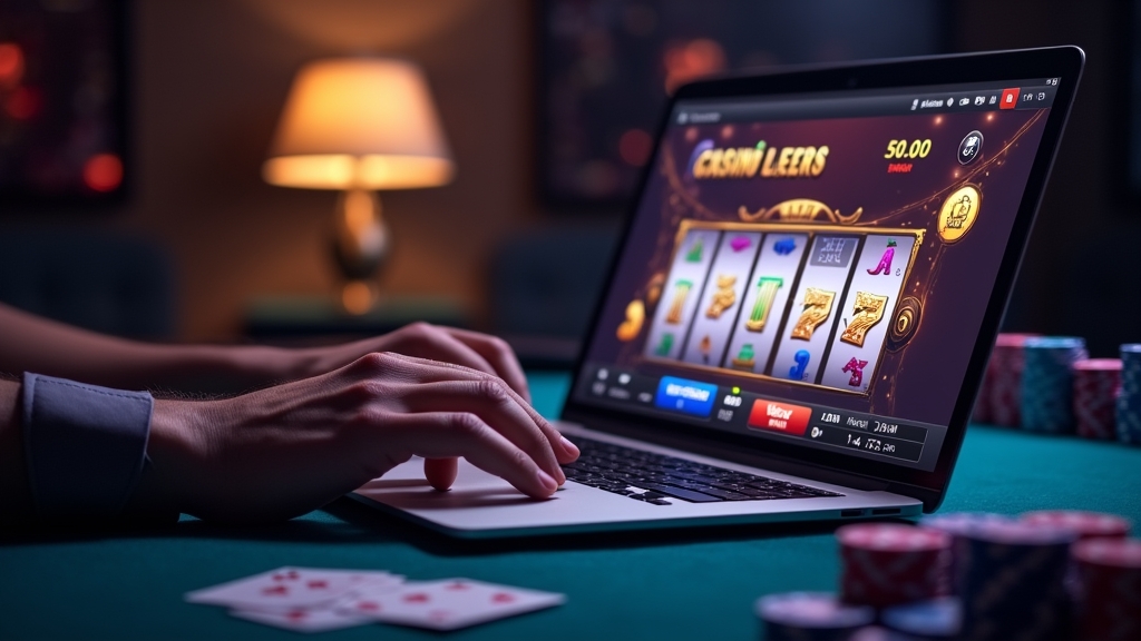 Novo jogador a explorar jogos com bônus num casino digital